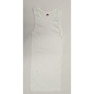 Vintage Miller Tank Top White Ribbed USA Made 90s M 38-40 Sleeveless Shirt